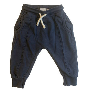Zara Toddler Navy Blue Knit Jogger Pants Soft Stretchy Size 12–18M